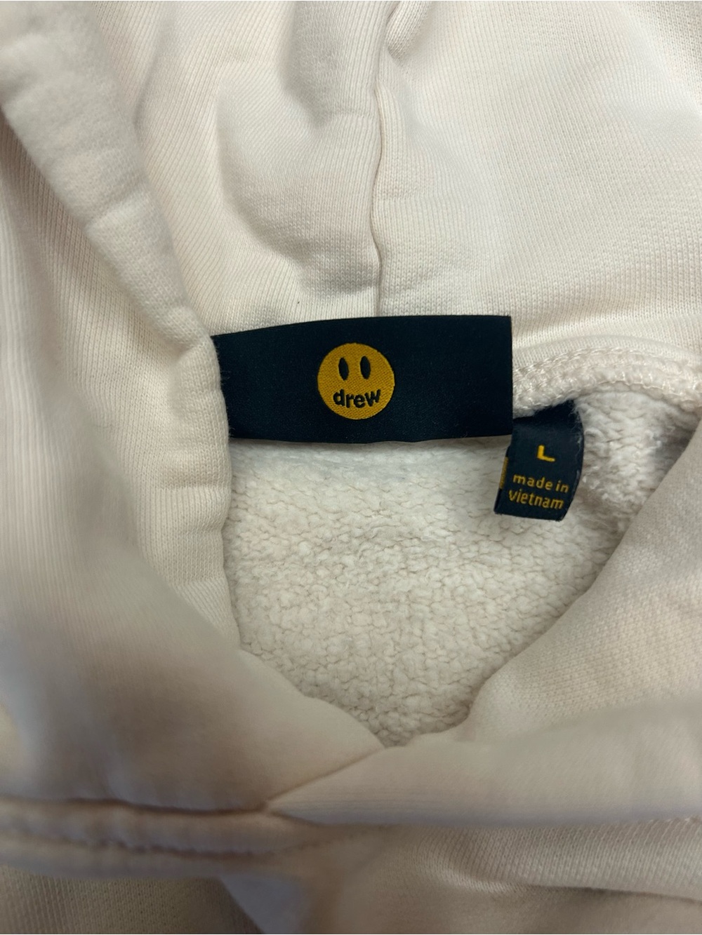 Drew House Cream Smiley Logo Hoodie - Men's - Picture 3 of 7